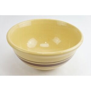 Watt Mixing Bowl Kitchenware 10 Inch Yellow Brown Stripe Vintage VGC